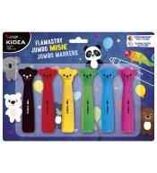 Flamastry Jumbo Misie 6 kolorów KIDEA