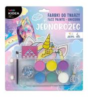Farbki do twarzy zestaw Jednorożec KIDEA