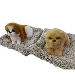 Piesek pluszowy na poduszce z dźwiękiem MIX