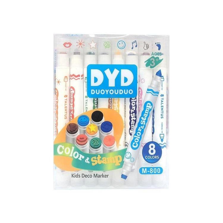 Flamastry stępelki 8 kolorów