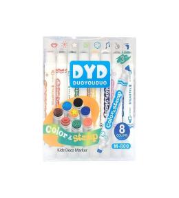 Flamastry stępelki 8 kolorów