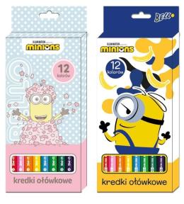 Kredki ołówkowe 12 kolorów Minionki