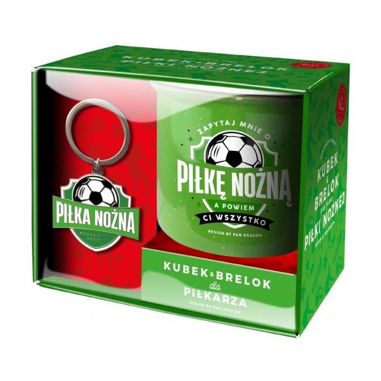 Zestaw kubek + brelok Hobby-Piłka nożna