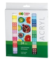 Farby akrylowe 12ml 24 kolory HAPPY COLOR