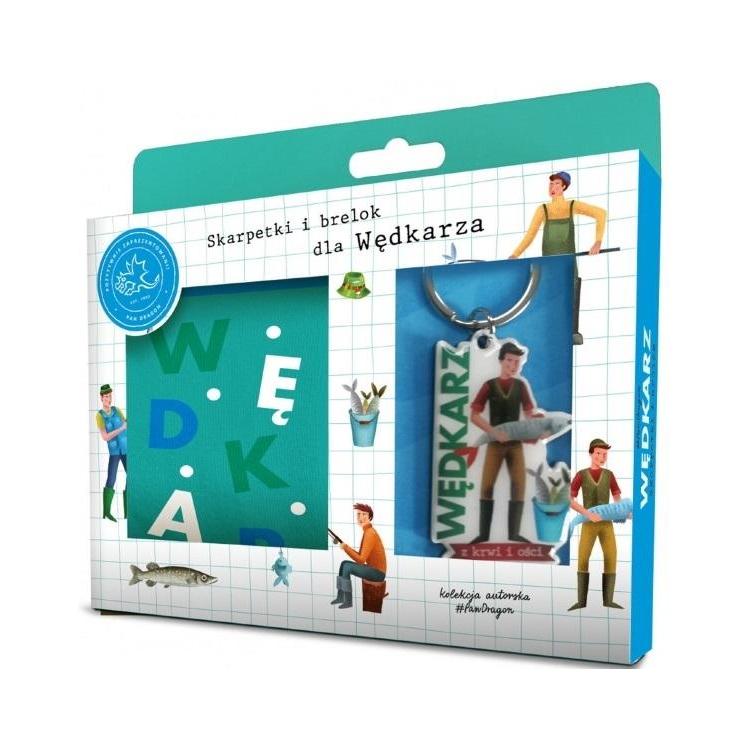 Zestaw brelok + skarpetki dla wędkarza