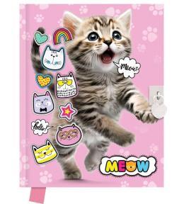 Pamiętnik z kłódką 80 kartek Meow