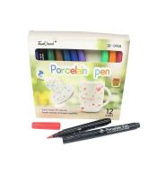 Flamastry do malowania po porcelanie 12 kolorów