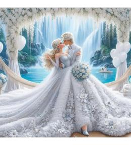 Mozaika diamentowa 40x30cm - ślub księżniczki