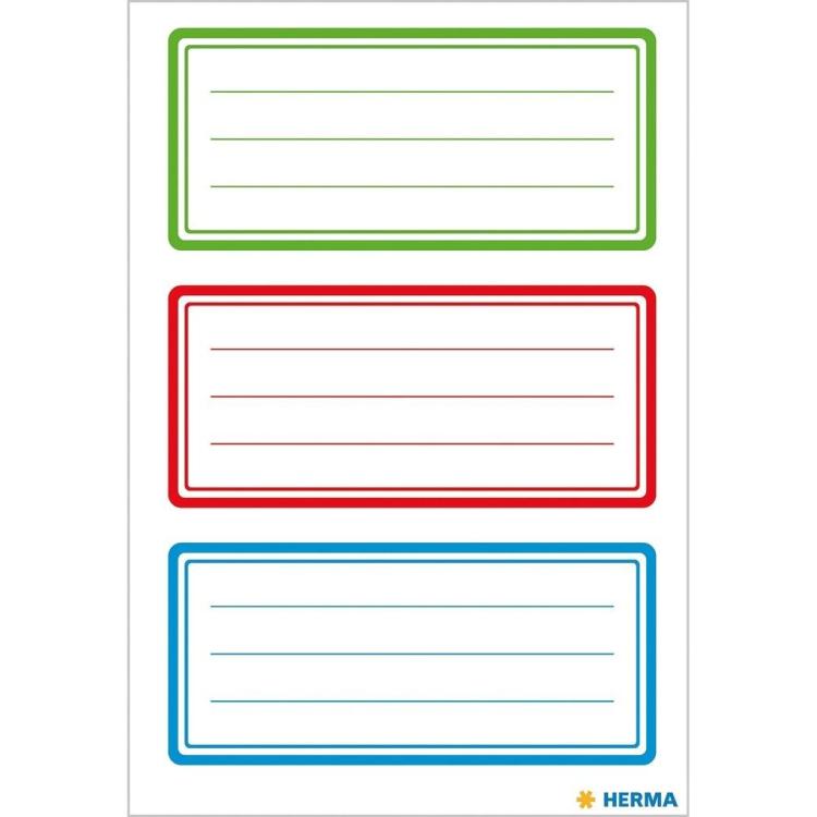 Naklejki szkolne ramki 3 kolory 18szt