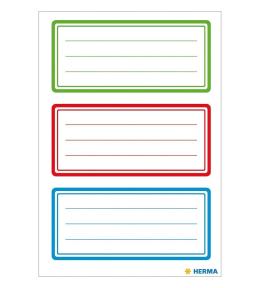 Naklejki szkolne ramki 3 kolory 18szt