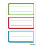 Naklejki szkolne ramki 3 kolory 18szt