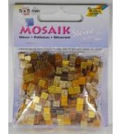 Mozaika kamyczki brokatowe 5x5mm brązowy