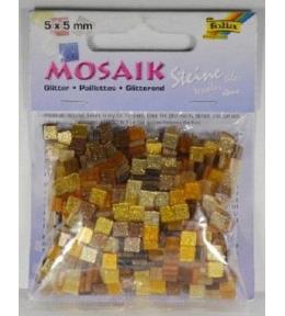 Mozaika kamyczki brokatowe 5x5mm brązowy