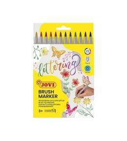 Flamastry Brush końcówka z pędzelkiem 12szt JOVI