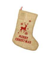 Skarpeta świąteczna na prezenty RENIFER juta