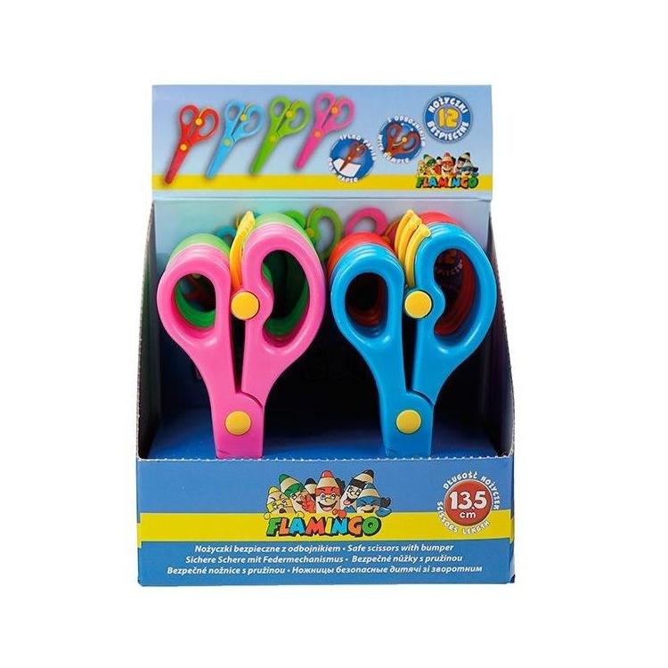 Nożyczki bezpieczne z odbojnikiem 13,5cm (12szt)