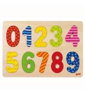 Drewniane puzzle Cyferki