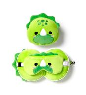 Poduszka podróżna i maska na oczy Dinozur