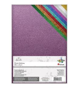 Karton brokatowany A4 10 kolorów 250g