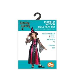Strój Purpurowa Czarownica rozm. 120/130cm