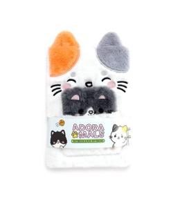 Pluszowy notatnik A5 zamykany Kot Lola Adoramals
