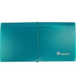 Teczka segregująca DL 13 przegródek turkusowa