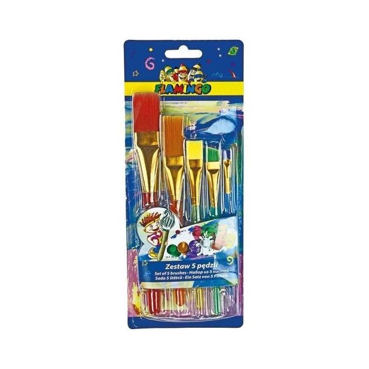 Pędzle akrylowy uchwyt 5szt