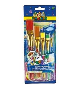 Pędzle akrylowy uchwyt 5szt