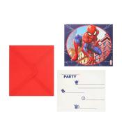Zaproszenia z kopertami Spiderman 6szt