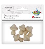 Drewniane grzybki 23x30mm 5szt