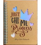 Kołonotatnik B6/80K kratka kraft Księżniczka