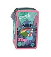 Piórnik potrójny z wyposażeniem Stitch Stay cool