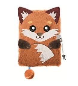Pamiętnik z kłódką A5/96K 3D włochacz Fox