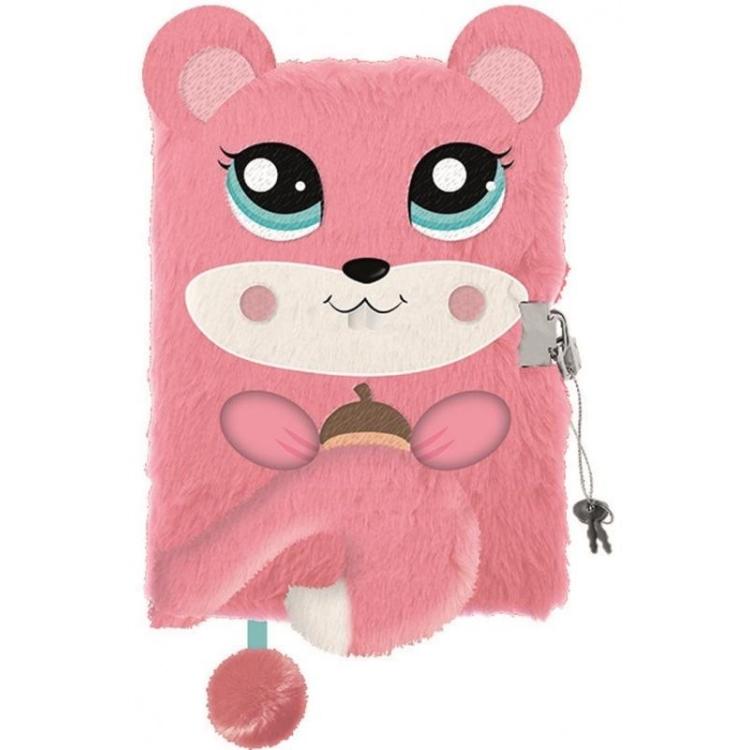 Pamiętnik A5/96K z kłódką 3D Squirrel