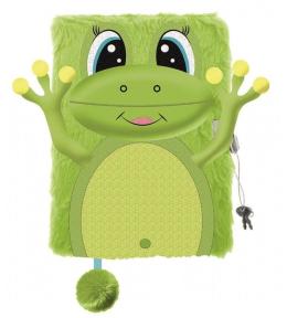 Pamiętnik A5/96K z kłódką 3D Happy frog