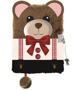 Pamiętnik A5/96K z kłódką 3D Teddy bear
