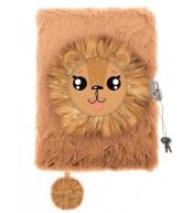 Pamiętnik A5/96K z kłódką 3D Lion