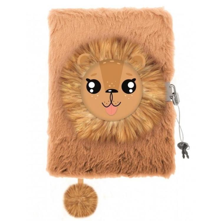 Pamiętnik A5/96K z kłódką 3D Lion