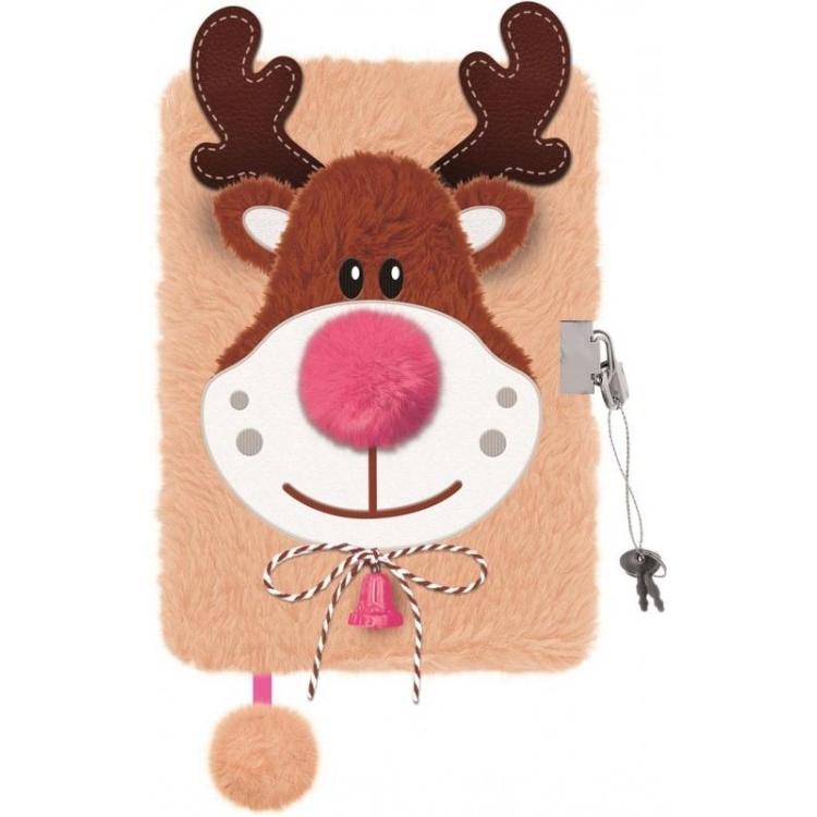 Pamiętnik A5/96K z kłódką 3D Rudolf