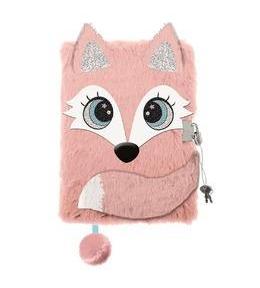 Pamiętnik A5/96K z kłódką 3D Fox