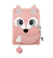 Pamiętnik A5/96K z kłódką 3D Fox