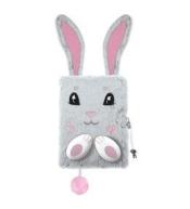 Pamiętnik A5/96K z kłódką 3D Grey bunny