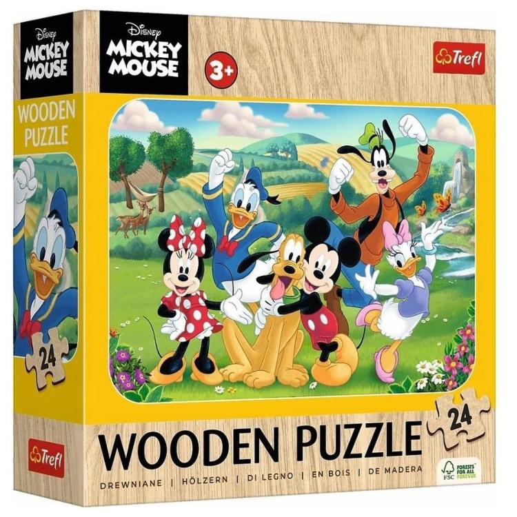 Puzzle drewniane 24 Mickey z przyjaciółmi TREFL