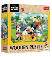 Puzzle drewniane 24 Mickey z przyjaciółmi TREFL