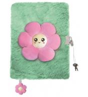Pamiętnik A5/96K z kłódką 3D Pink flower