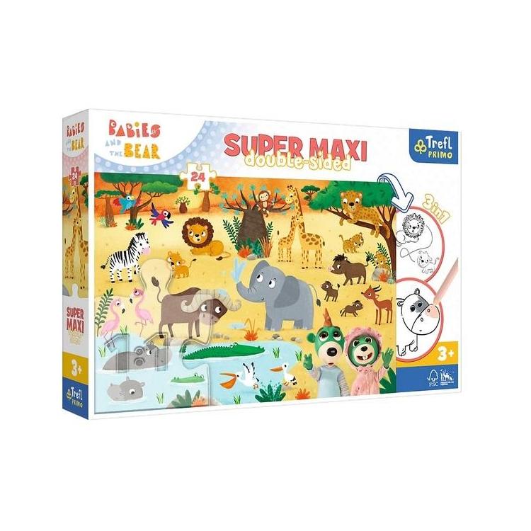 Puzzle 24 Super Maxi Bobaski na safari TREFL
