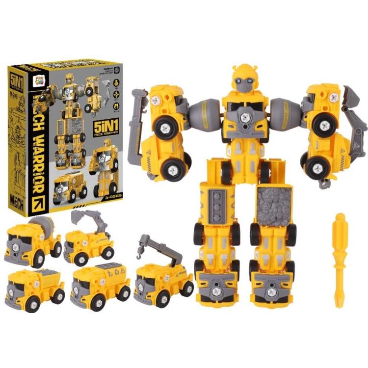 Robot 5w1 skręcany żółty