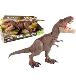 Dinozaur t-rex z ruchoma głowa świeci i ryczy