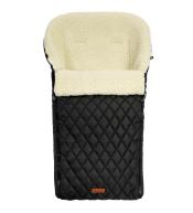 Śpiworek pikowany wełniany do wózka black