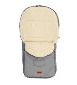 Śpiworek wełniany do wózka light grey
